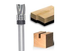 Sinoprotools Fraise hélicoïdale à tige 8 mm, coupe descendante à 3 flûtes, longueur de coupe 12,7 mm, fraise à profiler affleurante pour bords en bois affleurant pour fraiser ou copier