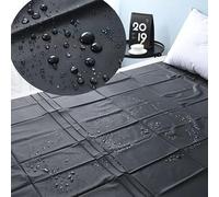 Sinorichh Ensemble de Housse de lit imperméable en PVC, Noir, protège Le Matelas Contre l'humidité - idéal pour Le Jeu de rôle