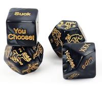 Sinorichh Jeux de Couple Jeux de dés Multi - facettes Dark Dice Game, Cadeau de Fille de fête de célibataire