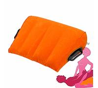 Sinorichh Oreiller Triangle Orange Gonflable Magique avec Poignée Coussin Gonflable Pliable Coussin Doux et Confortable Multifonctionnel