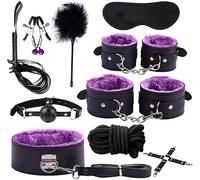 Sinorichh Purple 10-Piece Accessory Set - Leather Accessories for Bachelorette Party Game Role Play