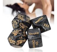 Sinorichh Set de 4 - dés de Famille Classiques Noirs pour Illuminer Les Moments de Joie - Cadeaux Originaux pour Hommes et Femmes