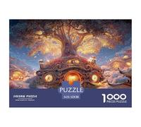Sinoshow_24085_3D_Cartoon_Fantasy_Hobbit_House_with_a_Giant_tre_85053b3e-9c15-4a32-8c0a-60cfb986d4fd_1 1000 Pièces Casse-tête Difficile, Dur, Quasi Impossible Jeu De Puzzle, Jeu Familial Anti-Stress,