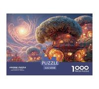 Sinoshow_24085_3D_Render_of_Hobbit_Houses_with_Trees_on_The_roo_3fa15b79-f744-41b6-a653-cf88726bc2f3_3 1000 Pièces Casse-tête Difficile, Dur, Quasi Impossible Jeu De Puzzle, Jeu Familial Anti-Stress,