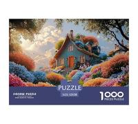 Sinoshow_24085_a_Beautiful_Cottage_Surrounded_by_Colorful_Flowe_42d56499-9590-4fd5-a0aa-2a2df9ac2f18_3 1000 Pièces Puzzles Difficile, Dur, Quasi Impossible Puzzle, Jeu Familial Anti-Stress, Cadeaux D