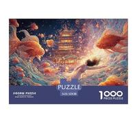 Sinoshow_24085_a_Beautiful_Girl_is_Swimming_in_The_Water_surrou_07707a07-798c-46ee-b3c4-5d31eb0dc10c_2 1000 Pièces Casse-tête Difficile, Dur, Quasi Impossible Jeu De Puzzle, Cadeau De Noël Aux Images