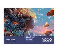 Sinoshow_24085_a_Beautiful_Girl_is_Swimming_in_The_Water_surrou_5977b448-4789-4068-8131-ca6eb208ffc2_1 1000 Pièces Puzzles Difficile, Dur, Quasi Impossible Puzzle, Jeu Familial Anti-Stress, Cadeaux D