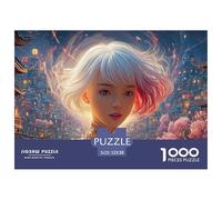 Sinoshow_24085_a_Beautiful_Girl_with_Red_and_White_Hair_in_The__58d83c5a-5bab-49e8-864e-d91770006c58_2 1000 Pièces Casse-tête Stimulant Et Éducatif Jeu De Puzzle, Jeu Familial Anti-Stress, Jouets Fam