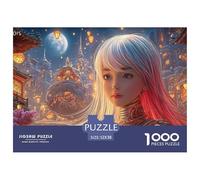 Sinoshow_24085_a_Beautiful_Girl_with_Red_and_White_Hair_in_The__58d83c5a-5bab-49e8-864e-d91770006c58_4 1000 Pièces Casse-tête Difficile, Dur, Quasi Impossible Puzzle, Jeu Familial Anti-Stress, Cadeau