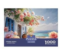 Sinoshow_24085_a_Beautiful_Greek_House_with_White_Walls_and_blu_53fff2c8-9963-4d86-9a85-772e6c749a72_3 1000 Pièces Casse-tête Stimulant Et Éducatif Puzzle, Jeu Familial Anti-Stress, Jouets Familiaux