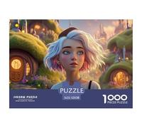 Sinoshow_24085_a_Beautiful_Young_Woman_with_White_Hair_and_Red__25047d55-b904-4296-8953-f6e916f78165_3 1000 Pièces Casse-tête Stimulant Et Éducatif Puzzle, Jeu Familial Anti-Stress, Cadeaux D'anniver