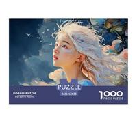 Sinoshow_24085_a_Beautiful_Young_Woman_with_White_Hair_Wearing__2585f242-095c-4436-83f9-ef34686dda8b_2 1000 Pièces Casse-tête Amusant, Stimulant Et Cérébral Puzzle, Jouets Éducatifs Uniques Et Stimul