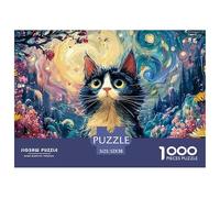 Sinoshow_24085_a_Black_and_White_Cat_Surrounded_by_Flowers_with_8fa1b017-b317-4e22-b1ae-b484e3aab25d_2 1000 Pièces Casse-tête Stimulant Et Éducatif Puzzle, Cadeau De Noël Aux Images Éclatantes, Jouet