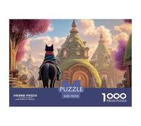 Sinoshow_24085_a_Black_Cat_Dressed_in_Red_and_Blue_Riding_on_th_cf93bb57-e02c-4499-8608-7b3328f8deab_3 1000 Pièces Casse-tête Difficile, Dur, Quasi Impossible Puzzle, Cadeau De Noël Aux Images Éclata