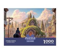 Sinoshow_24085_a_Black_Cat_Dressed_in_Red_and_Blue_Riding_on_th_cf93bb57-e02c-4499-8608-7b3328f8deab_1 1000 Pièces Casse-tête Difficile, Dur, Quasi Impossible Jeu De Puzzle, Jeu Familial Anti-Stress,