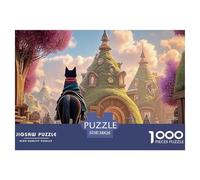 Sinoshow_24085_a_Black_Cat_Dressed_in_Red_and_Blue_Riding_on_th_cf93bb57-e02c-4499-8608-7b3328f8deab_3 1000 Pièces Casse-tête Difficile, Dur, Quasi Impossible Jeu De Puzzle, Cadeau De Noël Aux Images