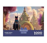 Sinoshow_24085_a_Black_Cat_Dressed_in_Red_and_Blue_Riding_on_th_cf93bb57-e02c-4499-8608-7b3328f8deab_3 1000 Pièces Casse-tête Stimulant Et Éducatif Jeu De Puzzle, Jeu Familial Anti-Stress, Cadeaux D'