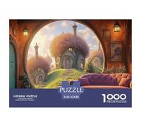 Sinoshow_24085_a_Black_Cat_Sits_on_The_Red_Sofa_in_Front_of_an__b6500cc4-d358-4e9a-be00-190ef144ed91_4 1000 Pièces Casse-tête Difficile, Dur, Quasi Impossible Puzzle, Jeu Familial Anti-Stress, Cadeau