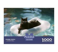 Sinoshow_24085_a_Black_Cat_Wearing_Sunglasses_lounges_on_an_inf_ace31713-fa1f-4d56-b262-2de3284a066f_1 1000 Pièces Casse-tête Stimulant Et Éducatif Jeu De Puzzle, Cadeau De Noël Aux Images Éclatantes