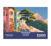 Sinoshow_24085_a_Cartoon_Illustration_of_Houses_in_The_Style_of_1ea4d3fb-98e1-4b21-ad5f-299f20777785_1 1000 Pièces Casse-tête Amusant, Stimulant Et Cérébral Jeu De Puzzle, Jeu Familial Anti-Stress, C