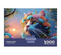Sinoshow_24085_a_Cat_with_Rainbow-Colored_Fur_Adorned_in_vibran_669bf234-4c72-4aa8-8518-3895ea171b5c_2 1000 Pièces Casse-tête Amusant, Stimulant Et Cérébral Jeu De Puzzle, Jeu Familial Anti-Stress, J