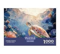 Sinoshow_24085_a_Colorful_Sea_Turtle_Swimming_in_The_Deep_Ocean_a670cb30-225f-4564-9b93-3f756dcf4de7_4 1000 Pièces Casse-tête Stimulant Et Éducatif Jeu De Puzzle, Cadeau De Noël Aux Images Éclatantes