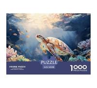 Sinoshow_24085_a_Colorful_Sea_Turtle_Swimming_in_The_Deep_Ocean_a670cb30-225f-4564-9b93-3f756dcf4de7_1 1000 Pièces Casse-tête Difficile, Dur, Quasi Impossible Puzzle, Jeu Familial Anti-Stress, Cadeau