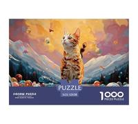 Sinoshow_24085_a_Cute_American_Shorthair_Cat_is_Standing_in_The_65dac12c-037b-49ae-a3a4-8abbd8b0c61e_3 1000 Pièces Puzzles Difficile, Dur, Quasi Impossible Jeu De Puzzle, Cadeau De Noël Aux Images Éc