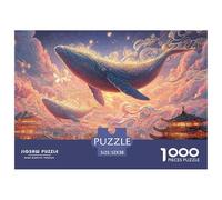 Sinoshow_24085_a_Cute_Blue_Whale_Flies_Over_The_City_with_Sever_9a8ba13e-4c72-4ad1-a291-c94ba3fd487f_3 1000 Pièces Casse-tête Difficile, Dur, Quasi Impossible Jeu De Puzzle, Jeu Familial Anti-Stress,