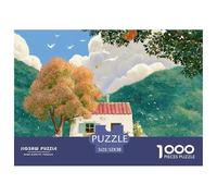 Sinoshow_24085_a_Cute_Cottage_with_a_Red_Roof_and_White_Walls.__b54d345f-111d-402f-bc85-3a1fb8064980_3 1000 Pièces Casse-tête Amusant, Stimulant Et Cérébral Jeu De Puzzle, Jouets Éducatifs Uniques Et