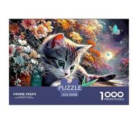 Sinoshow_24085_a_Cute_Grey_and_White_Cat_is_Chasing_After_an_IC_e711b125-1f6a-4e1d-b5e7-fbecee974745_4 (1) 1000 Pièces Casse-tête Difficile, Dur, Quasi Impossible Jeu De Puzzle, Jeu Familial Anti-STR