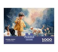 Sinoshow_24085_a_Cute_Little_Girl_Wearing_Yellow_Raincoat_and_b_6ad908d1-6b52-4e06-a8cd-dc5421af128e_4 1000 Pièces Casse-tête Stimulant Et Éducatif Jeu De Puzzle, Cadeau De Noël Aux Images Éclatantes