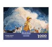 Sinoshow_24085_a_Cute_Little_Girl_Wearing_Yellow_Raincoat_and_b_8ddad7b2-8470-455f-adf9-7a600ace0bbb_2 1000 Pièces Casse-tête Difficile, Dur, Quasi Impossible Puzzle, Jeu Familial Anti-Stress, Jouets