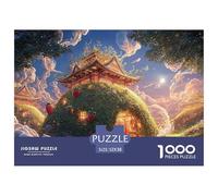 Sinoshow_24085_a_Cute_Little_House_Made_of_Green_Grass_with_clo_73f66e7e-78f2-4c12-9e7b-46d579151cee_2 1000 Pièces Casse-tête Stimulant Et Éducatif Jeu De Puzzle, Jeu Familial Anti-Stress, Cadeaux D'