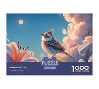 Sinoshow_24085_a_Cute_Little_Lark_Sparrow_Bird_Perched_on_The_e_8df85edf-e67f-4f6d-9305-131b3bf7de98_4 1000 Pièces Puzzles Difficile, Dur, Quasi Impossible Jeu De Puzzle, Cadeau De Noël Aux Images Éc
