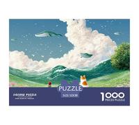 Sinoshow_24085_a_Cute_Orange_and_White_Cat_is_Watching_The_Litt_cd80cea9-26ee-45ea-be85-715d0f917f0b_2 1000 Pièces Puzzles Difficile, Dur, Quasi Impossible Jeu De Puzzle, Jouets Éducatifs Uniques Et