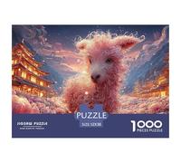 Sinoshow_24085_a_Cute_Pink_Donkey_Stands_in_The_Flower_Field_it_b027cab2-722f-4df5-87b4-4a9b9aab6d8f_2 1000 Pièces Casse-tête Stimulant Et Éducatif Puzzle, Jeu Familial Anti-Stress, Cadeaux D'anniver