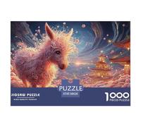 Sinoshow_24085_a_Cute_Pink_Donkey_Stands_in_The_Flower_Field_it_b027cab2-722f-4df5-87b4-4a9b9aab6d8f_3 1000 Pièces Casse-tête Stimulant Et Éducatif Jeu De Puzzle, Jeu Familial Anti-Stress, Cadeaux D'