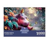 Sinoshow_24085_a_Cute_Pink_Hippopotamus_Resting_in_The_Jungle_w_cc7a509f-eebb-4e42-9205-2e26829891ec_4 1000 Pièces Casse-tête Stimulant Et Éducatif Puzzle, Jouets Éducatifs Uniques Et Stimulants,Stre