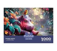 Sinoshow_24085_a_Cute_Pink_Hippopotamus_Resting_in_The_Jungle_w_cc7a509f-eebb-4e42-9205-2e26829891ec_4 1000 Pièces Casse-tête Stimulant Et Éducatif Jeu De Puzzle, Jeu Familial Anti-Stress, Jouets Fam