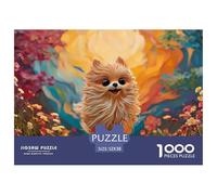 Sinoshow_24085_a_Cute_Pomeranian_Puppy_Running_in_The_Park_in_t_c9205616-116e-4f02-a76f-fdede9a54e52_4 1000 Pièces Puzzles Difficile, Dur, Quasi Impossible Jeu De Puzzle, Jouets Éducatifs Uniques Et