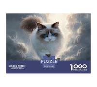 Sinoshow_24085_a_Cute_Ragdoll_Cat_Walking_on_The_Clouds_with_BL_d5335cdd-32e1-4065-a4ee-32b5ca4e7bab_1 1000 Pièces Casse-tête Difficile, Dur, Quasi Impossible Puzzle, Jeu Familial Anti-Stress, Cadeau
