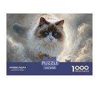 Sinoshow_24085_a_Cute_Ragdoll_Cat_Walking_on_The_Clouds_with_BL_d5335cdd-32e1-4065-a4ee-32b5ca4e7bab_4 1000 Pièces Casse-tête Difficile, Dur, Quasi Impossible Jeu De Puzzle, Cadeau De Noël Aux Images