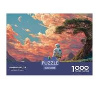 Sinoshow_24085_a_Cute_White_Robot_and_Green_Alien_Standing_on_t_cbbc6a6e-add4-4a46-8367-9cbef653228d_2 1000 Pièces Casse-tête Difficile, Dur, Quasi Impossible Puzzle, Jeu Familial Anti-Stress, Cadeau