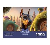 Sinoshow_24085_a_Doberman_Dog_Wearing_Gold_Chains_and_Glasses_p_431aa624-83be-48de-bff1-b727392fabe1_2 1000 Pièces Casse-tête Stimulant Et Éducatif Puzzle, Jeu Familial Anti-Stress, Cadeaux D'anniver