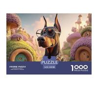 Sinoshow_24085_a_Doberman_Dog_with_a_Thick_Gold_Chain_and_Glass_cbe426a7-ae51-435d-8d12-232e2215bb0a_3 1000 Pièces Casse-tête Stimulant Et Éducatif Jeu De Puzzle, Jeu Familial Anti-Stress, Cadeaux D'