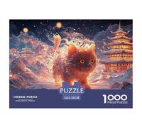 Sinoshow_24085_a_Fiery_Red_Cat_with_Golden_Eyes_Walking_on_The__846bad15-26cd-4337-b285-592640b50dfe_3 1000 Pièces Casse-tête Stimulant Et Éducatif Puzzle, Cadeau De Noël Aux Images Éclatantes, Jouet