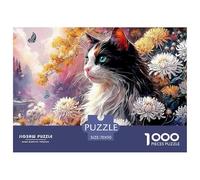 Sinoshow_24085_a_Fluffy_Calico_Cat_Sits_Among_Chrysanthemums_in_8dda92a1-5b1e-42a0-a82b-c78d6024fe0c_1 1000 Pièces Casse-tête Stimulant Et Éducatif Jeu De Puzzle, Jeu Familial Anti-Stress, Jouets Fam