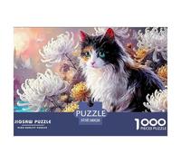 Sinoshow_24085_a_Fluffy_Calico_Cat_Sits_Among_Chrysanthemums_in_8dda92a1-5b1e-42a0-a82b-c78d6024fe0c_3 1000 Pièces Casse-tête Amusant, Stimulant Et Cérébral Puzzle, Jouets Éducatifs Uniques Et Stimul