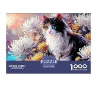 Sinoshow_24085_a_Fluffy_Calico_Cat_Sits_Among_Chrysanthemums_in_8dda92a1-5b1e-42a0-a82b-c78d6024fe0c_3 1000 Pièces Casse-tête Difficile, Dur, Quasi Impossible Puzzle, Jouets Éducatifs Uniques Et Stim